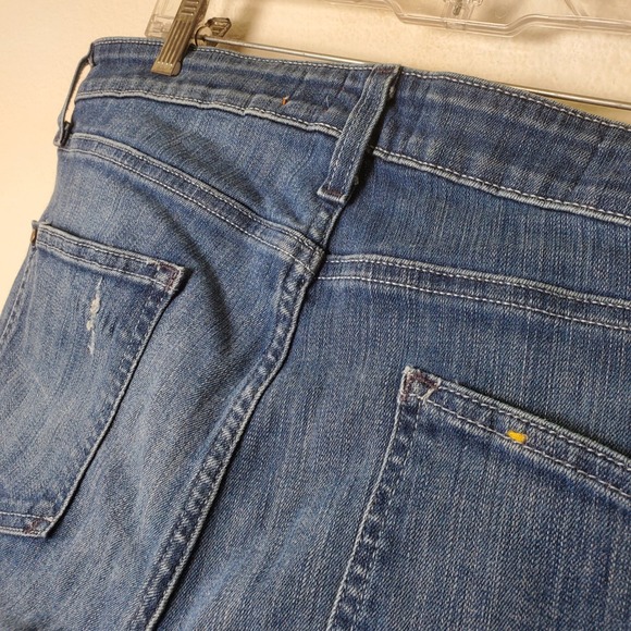 Anthropologie Pilcro and the Letterpress Patched Distressed Jeans Blue Size 32 - Picture 4 of 13